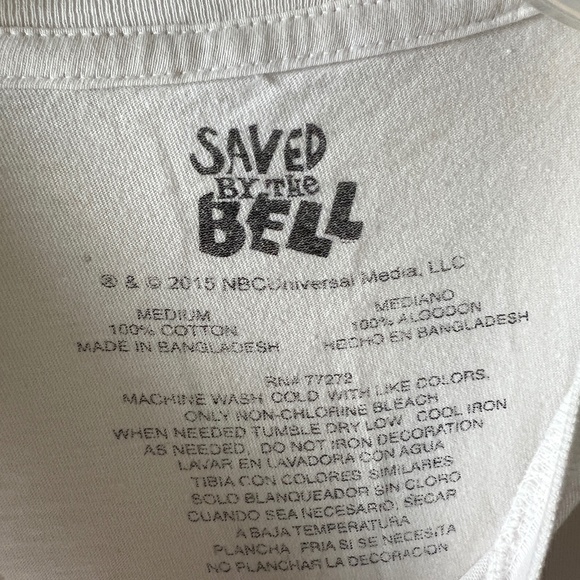 Vintage Retro Saved by the Bell Tiffani Thiessen Graphic Cropped Tee T-Shirt M - Picture 5 of 5